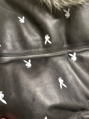 Supreme Playboy Leather Puffer Jacket | eBay