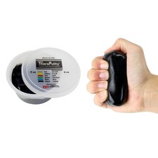 CanDo 10-2605 Theraputty Plus Hand Exercise Putty, 2oz, 2 oz, Black X-Firm