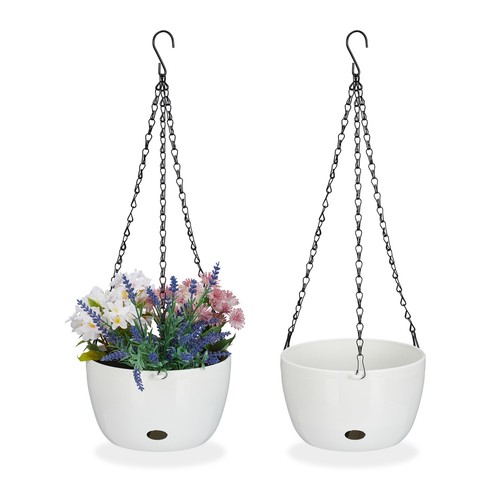 Blumenampel mit wasserspeicher Hängeblumentopf Hydrokultur Ampel 7 kg Kunststoff - Bild 1 von 8