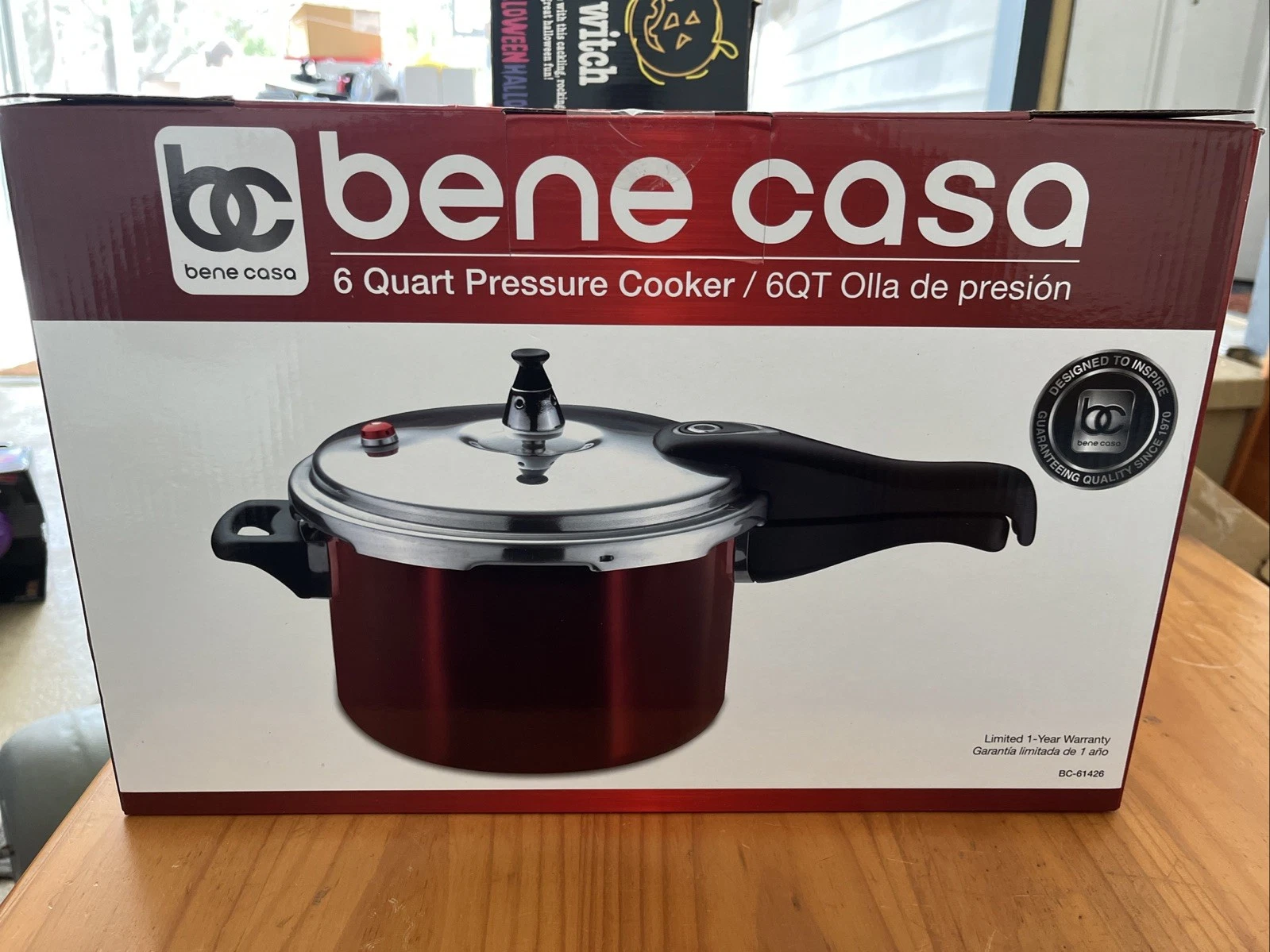Bene Casa BC-61426 6qt/5.68L Stove Top Pressure Cooker encapsulated Base New