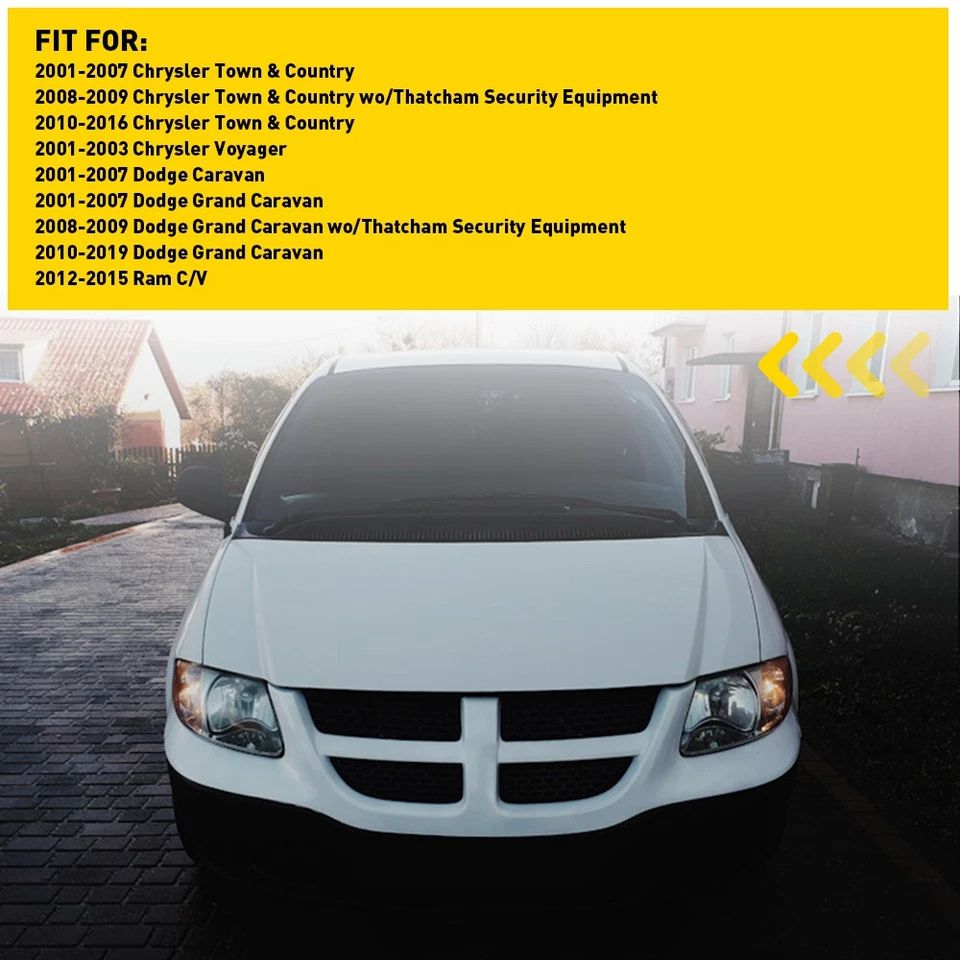 2x Actuador de cerradura de puerta corredera derecha e izquierda para Chrysler Dodge Grand Caravan Ram Foto 3 de 4