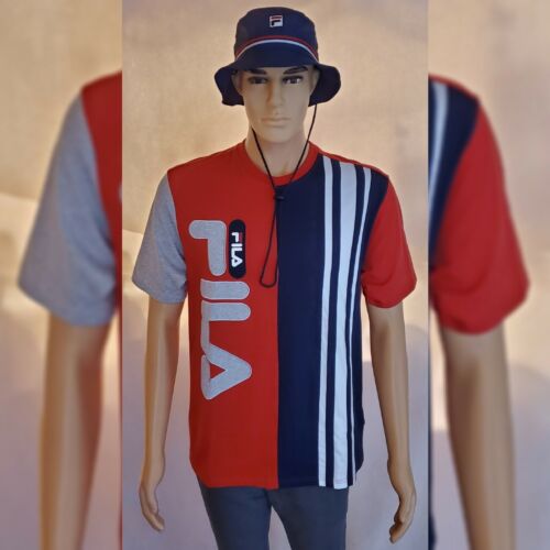 FILA AUTHENTIC COLE TEE T-SHIRT HERREN RUNDHALS KURZARM GR. M MEHRFARBIG - Bild 2 von 12