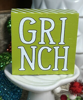Sale- Dr. Seuss How the Grinch Stole Christmas Green '' GRINCH ''  U117c