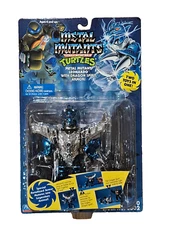 Rare MOC 1995 Playmates TMNT Metal Mutants Leonardo HIGH GRADE!!