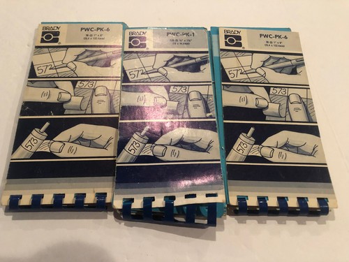 LOT of 3 Brady Wire Marker Books PWC-PK-6 & PWC-PK-1 #F6