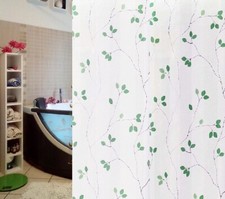 Marielle Green Textile Shower Curtain 180 x 200 cm Metallic Effect