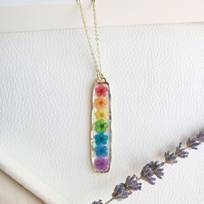 Pressed Flower Necklace Dried Flower Resin Jewelry, Handmade Jewelry Gifts