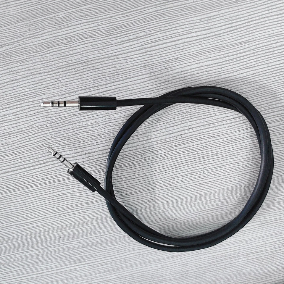 2.5mm 14mm long tip Male to 2.5mm male 4 Pole Headphone Audio AUX Cable 1meter  - Image 4 of 4