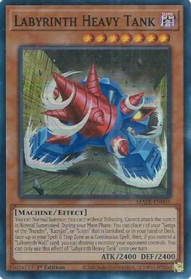YuGiOh Labyrinth Heavy Tank MAZE-EN001 Super Rare 1st Ed NM