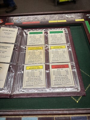 1991 Franklin Mint Monopoly Collectors Edition Wood Board Game