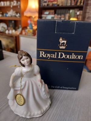 Royal Doulton Amanda Figur HN 3406 New Colourway 1993 Vintage handbemalt Box