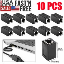 10 PCS RJ45 Inline Coupler Cat7 Cat6 Cat5e Ethernet LAN Network Cable Adapter