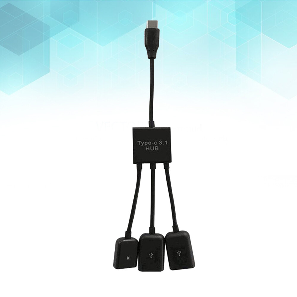 USB OTG Host Cable with Multiple Connectors for Charging & Data