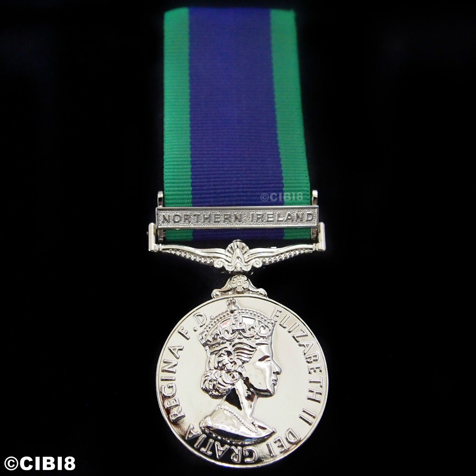 FULL SIZE GENERAL SERVICE MEDAL WITH NORTHERN IRELAND CLASP - NI GSM 1962 REPRO