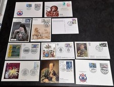 côte 32 e  11cartes et enveloppes 1er jour 1981/1982 /1983/ 1984/1985/1990/1991