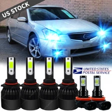 Ice Blue For Nissan Maxima 2008 - Combo 6x LED Headlight + Fog Light Bulbs Kit