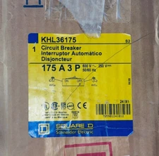 SQUARE D KHL36175 BREAKER 3POLE 175A 600V 250VDC NEW IN BOX READY TO SHIP