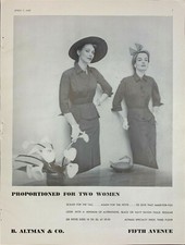 Vintage 1949 Vogue Altman Specialty Dresses In All Sizes Print Ad Advertisement 
