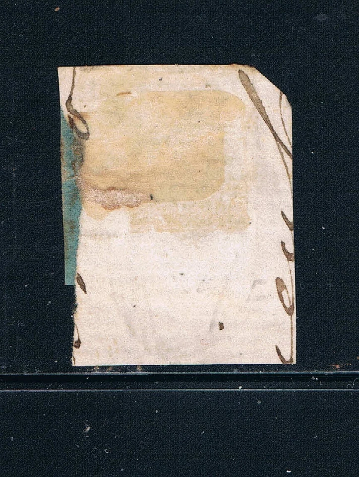 Trinidad 1851 - 1d Purple Brown "Britannia" - On a Piece" -SC 2 [SG 2] USED - B1 - Image 2 of 2