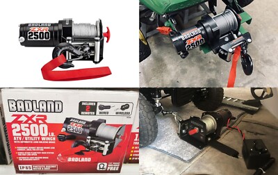 2500 lb Electric ATV Utility Winch With Wire Rope And Wireless Remote Control