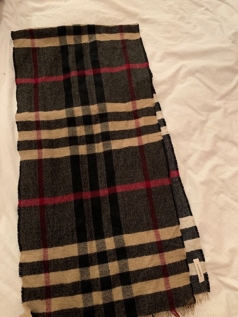 vintage check cashmere scarf