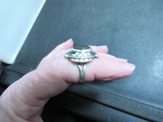native american sterling ring - image 8