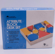 ATTRIBUTE BLOCKS Desk Set Minipulitives Learning Resources LER1277 NOS