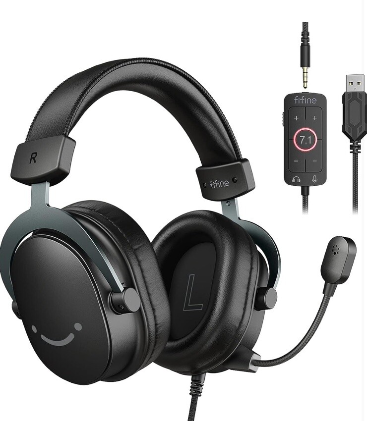 Premium USB Gaming Headset with 7.1 Surround Sound & Detachable Mic-image