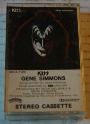 Gene Simmons Kiss Solo Cassette 1978 RARE J backwards Label Vg+