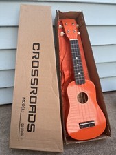 Crossroads Ukulele Orange Mini Guitar Instrument Stringed Adjustable Knob