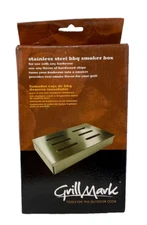 Grillmark 00185A BBQ Smoker Box, 8" x 5" x 2", Stainless Steel