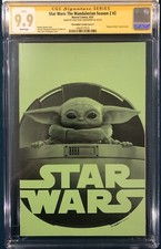 STAR WARS Mandalorian 2 CGC 9.9 JOHN TYLER CHRISTOPHER SIGNED COMIC GROGU TV 9.8