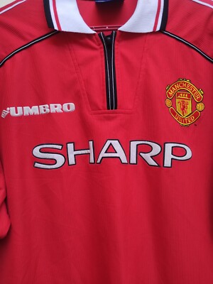 【正規1998-00 UMBRO Manchester United 】 MANCHESTER UNITED 1998 2000 HOME SHIRT FOOTBALL SOCCER UMBRO