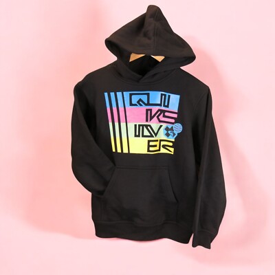 QUICKSILVER HOODIE *NEU* KINDER ALTER 14 JAHRE TEENAGER SURF SKATE Y2K MULTI PRINT