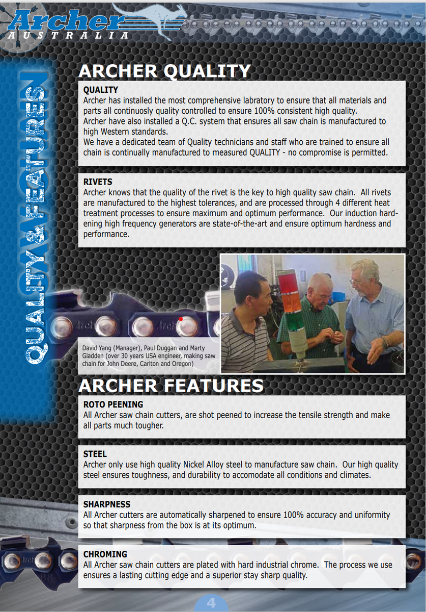 10" LAMA CATENA MOTOSEGA ARCHER LINXX 63286 SEGHETTO A PALI 3