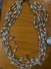 Seed Bead Necklace Beautiful Vintage Pearl And