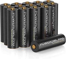 POWEROWL Goldtop Rechargeable AA Batteries PRO, High Capacity 2800mAh, Premium
