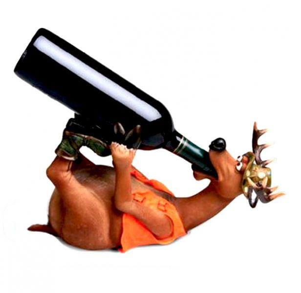 Flaschenhalter Lustiger Hirsch Hält Flasche