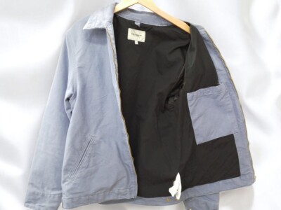 Carhartt Detroit Jacket S Bay Blue Cotton Distressed Workwear