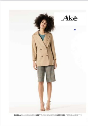 GIACCA lunga AKE' LINO e VISCOSA doppio petto sfoderata