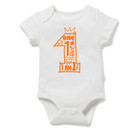I AM ONE INSIDE A LARGE NUMBER 1 BIRTHDAY BABY BODYSUIT - CAN PERSONALISE