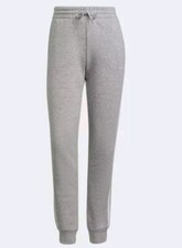 Adidas Essentials Fleece Tapered Cuff Pants Grey/White Women's Size XL GV6020