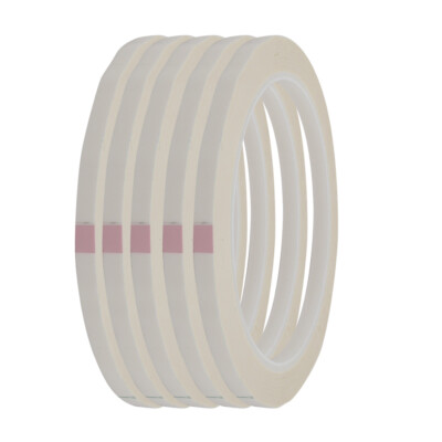 6 mm Breite 50 m lang einseitig stark selbstklebend Mylar Band weiß 5 Stck.