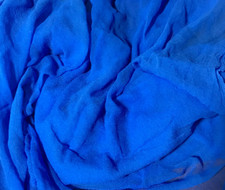 Hand Dyed CORNFLOWER BLUE - Silk Gauze Chiffon Fabric