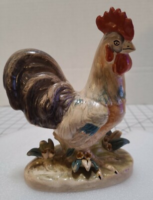 Vintage Norcrest Japan Ceramic Rooster Figurine A-237