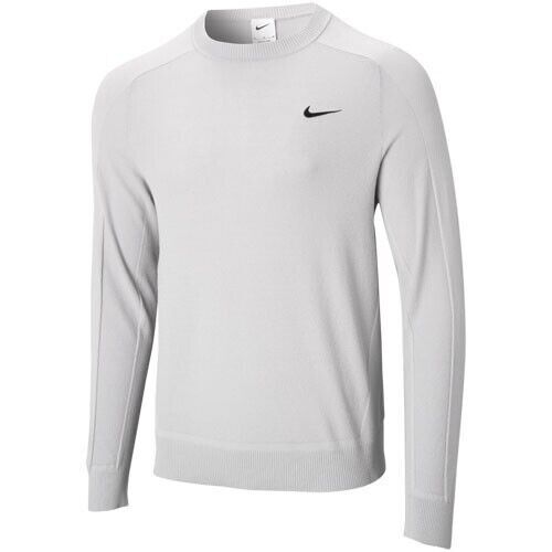 Size L-Tall Nike Tiger Woods Men's Knit Golf Sweater Light Smoke