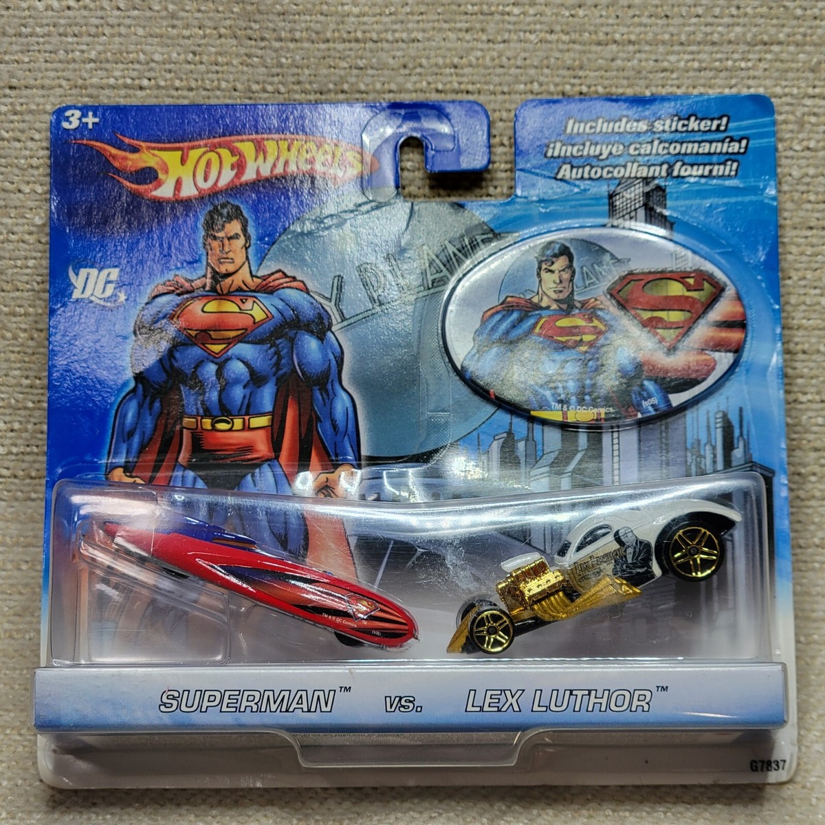 New 2006 Hot Wheels Superman Vs Lex Luthor Car Set DC Comics