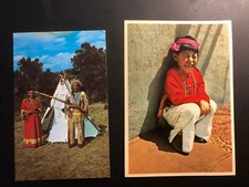 Vintage"STANDING EAGLE & World's Largest Piece Pipe " (2) Postcards Made in USA