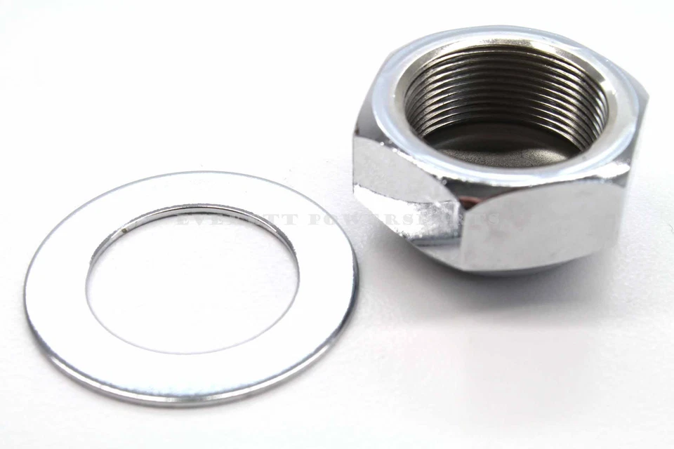 Tuerca de vástago de dirección genuina Honda muchas tapas vintage de 50-250 cc (ver notas) OEM #D64 A Foto 2 de 3