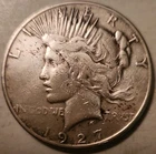 1927-S Peace Dollar • 90% Silver • U.S. Mint • America Coin SEMI KEY DATE